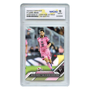 2024 MLS Topps Now LIONEL MESSI * 1st Issue * Miami Soccer Card #1 - GEM-MINT 10