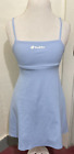 NEW Zara Lotto Collab Limited Edition Light Blue Mini Mod Dress Size M