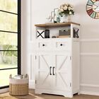 White Storage Cabinet with Doors and Drawers,Freestanding Kitchen Pantry Cabinet
