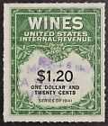 New ListingUS Revenue - Wines & Cordials Tax - Stamp Collection Scott # RE146 - Used