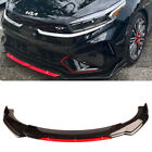 For Kia Forte UNIVERSAL Front Bumper Lip Spoiler Splitter Gloss Black Red (For: 2023 Kia Rio)
