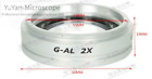 NEW Replacement Microscope Objective G-AL 2X for Nikon SMZ660,SMZ645,SMZ745