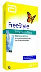 Free Style Precision Neo Blood Glucose Test Strips 25ct *Free Ship* 10/2024+