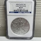2009 NGC MS69 EARLY RELEASES  SILVER EAGLE CLASSIC BLUE STRIPE LABEL $1 L19