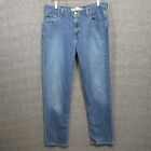 Levis 505 Nouveau Low Straight Jeans Womens Size 12 M Stretch Blue Denim