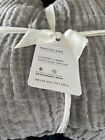 Pottery Barn King/Cal King Cloud Cotton/Linen Duvet Cover Gray New With Tags