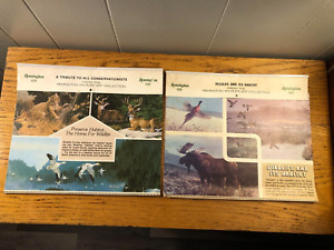 Vintage 1978 & 1980 Remington Dupont Wildlife Preserve Habitat Calendar Lot of 2