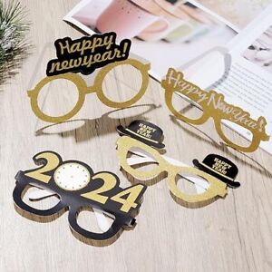 24 Pieces Happy New Year Eyeglasses Fancy New Year Party Glasses for 2024 New