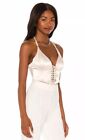 SuperDown X Revolve Skylar Lace Up Top Bustier Corset In Champagne Medium NWT