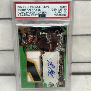 New ListingKe'Bryan Hayes 2021 Topps Inception RC Auto Patch Card Green #/99 Pirates PSA 10