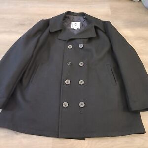 Sterlingwear Anchor Collection M22 Navy Black Wool/Nylon Peacoat Size 58L