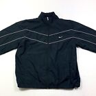 Nike Windbreaker Jacket Mens Large Black Lightweight Track Warm Up Running L