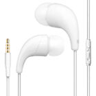 White Color 3.5mm Earbuds with Microphone and Playback Control Stereo Headset