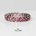Genuine Sweet Pink Tourmaline 925 Sterling Silver Ring