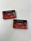 Sony HF High Fidelity 90 Minute Cassette Tapes Brand New lot of 2