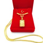 Phra Somdej Gold Plated Micron Necklace Pendant Wat Rakang Thai Buddha Amulet