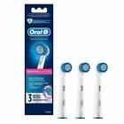 3 ORAL-B Sensitive Clean Gum Care Teeth Replacement Toothbrush Tooth Brush Heads