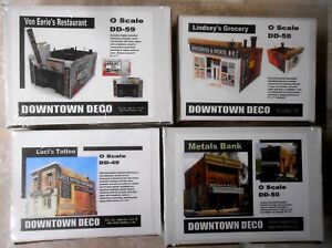 Downtown Deco O On30 4 Building Kit lot Luci's + Metals Bank+ 2 More!