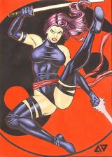 Psylocke by Alessandro Ventura Original Comic Art Drawing X-Men Wolverine 11x17