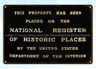 shabby chic wall decor National Register of Historic Places metal tin sign