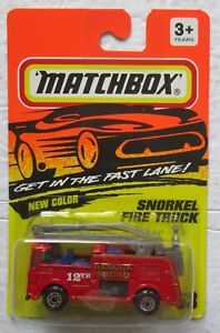 Matchbox Snorkel Fire Truck #63 New Color 1:64 Scale Diecast 1994