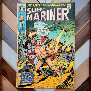 Sub-Mariner #36 VG+ (Marvel 1971) LLYRA, TRITON, ATTUMA Wrightson & Buscema Art
