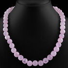 Fashion 8mm Natural Pink Rose Quartz Round Gemstone Beads Necklace 18