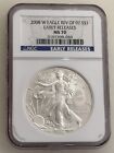 2008 W Reverse of 07 Burnished American Silver Eagle NGC MS70 Early Releases