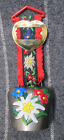 Vintage Swiss Cow/Sheep/Goat Floral BELL With Original Embroidered Strap