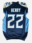 DERRICK HENRY TENNESSEE TITANS SIGNED NAVY GAME-CUT STYLE JERSEY BECKETT
