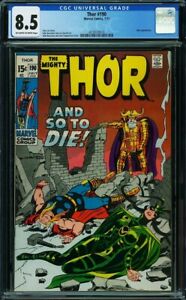 THOR 190 CGC 8.5 OWW PAGES HELA COVER AND APPEARANCE MARVEL 1971 B7