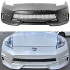 Fits 09-19 Nissan 370Z NS Style Conversion Front Bumper Cover Black PP With LED (For: Nismo)