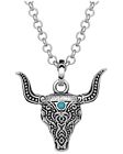 Montana Silversmiths Women's Sky Touched Steer Head Necklace Silver