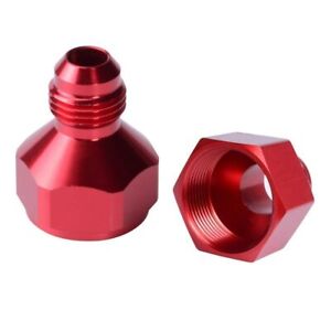 2PCS 8AN Female to 6AN Male Flare Reducer Fitting Fuel Cell Bulkhead Adapter Red