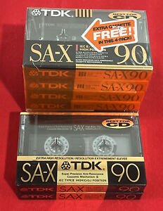 TDK  SA-X 90  7 PIECES    TYPE II   BLANK CASSETTE  TAPES (SEALED)