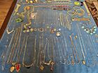 VINTAGE & CHAINS JEWERY LOT F-35  SILVER CHAINS-3 14KG CHAINS-OVER 50 PIECES