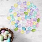 50Pcs Easter Wooden Beads Handmade Decorations Spring Flower Mixed Colorful