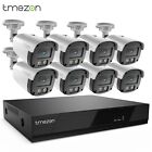 TMEZON 4/8CH DVR 1080P Security Camera System Outdoor H.265+ Lite Home CCTV Kit