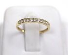 BRAND NEW 10k Solid Yellow or White Gold Channel Set Wedding CZ Band Sizes