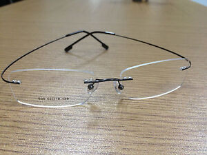 Rimless titanium alloy unisex prescription eyeglass frames! Lightweight/flexible