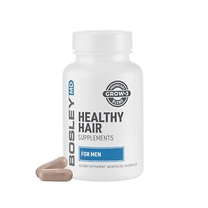 2x Bosley MD For Men Healthy Hair Growth Supplement 60CT Each, EXP 11/23 READ!