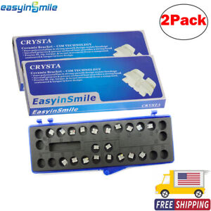 2Pack Easyinsmile Ceramic Brackets Orthodontic Dental Tooth Braces Roth/MBT Hook
