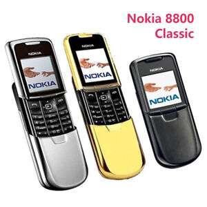 Nokia 8800 Classic Mobile Phone Unlocked GSM FM Radio Bluetooth MP3 Cell Phone