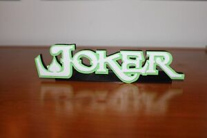 Joker 3D printed Comic Logo Art