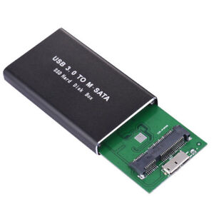 USB 3.0 to mSATA SSD Hard Disk Box Converter Adapter Enclosure External Case US