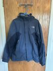 The North Face Winter Jacket Mens L Large Blue Gray HyVent Hooded Full Zip TNF