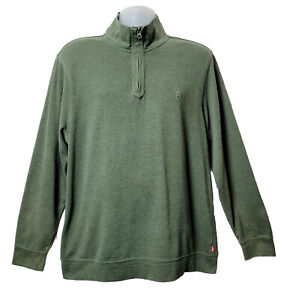 Izod Saltwater Men's Green, 1/4 Zip, Relaxed Classics, Long Sleeve Pullover XL