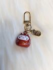 Japan Maneki Neko Lucky cat keychain bag charm Chime Bell Good Luck Fortune Red