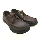 Skechers Shoes Mens Size 14 Brown Relaxed Fit Lace Up Casual Leather Sneakers
