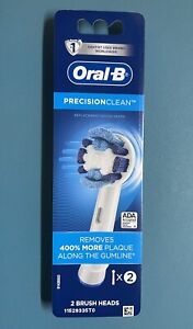 Oral-B Precision Clean Toothbrush Refill Replacement Head 2 Brush Heads NEW